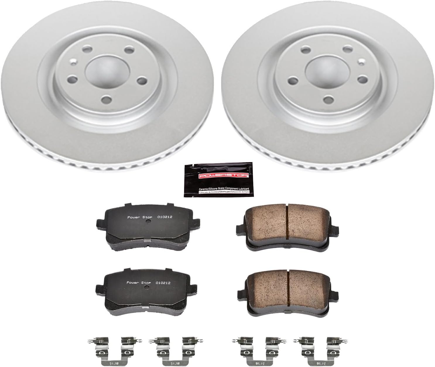 PowerStop Rear Brake Kit for Audi Q5 2013-17 |S4 2011-16 |S5 2011-17 |SQ5 2014-17 - Fully-Coated Disc Rotors with Z23 Carbon-Fiber Ceramic Brake Pads Upgrade, CRK5678