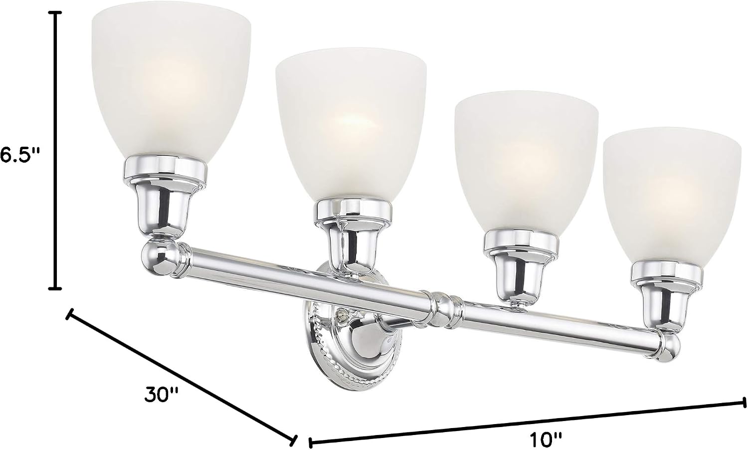 Livex Lighting 1024-05 Classic 4-Light Bath Light, Chrome