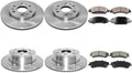 Brakes and Rotors Kit - 6X Front Rear Disc Brake Pads and Rotors, Brake kit for Chevrolet Silverado 1500 2007 for Chevy Silverado 1500 2007 for GMC Sierra 1500 2007
