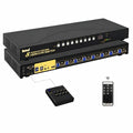 JideTech HDMI USB KVM Switch 8 Port Up to 4K@30Hz Resolution with USB 2.0 Hub Support Hotkey Mouse Switching for Linux, Windows, Mac, Unix