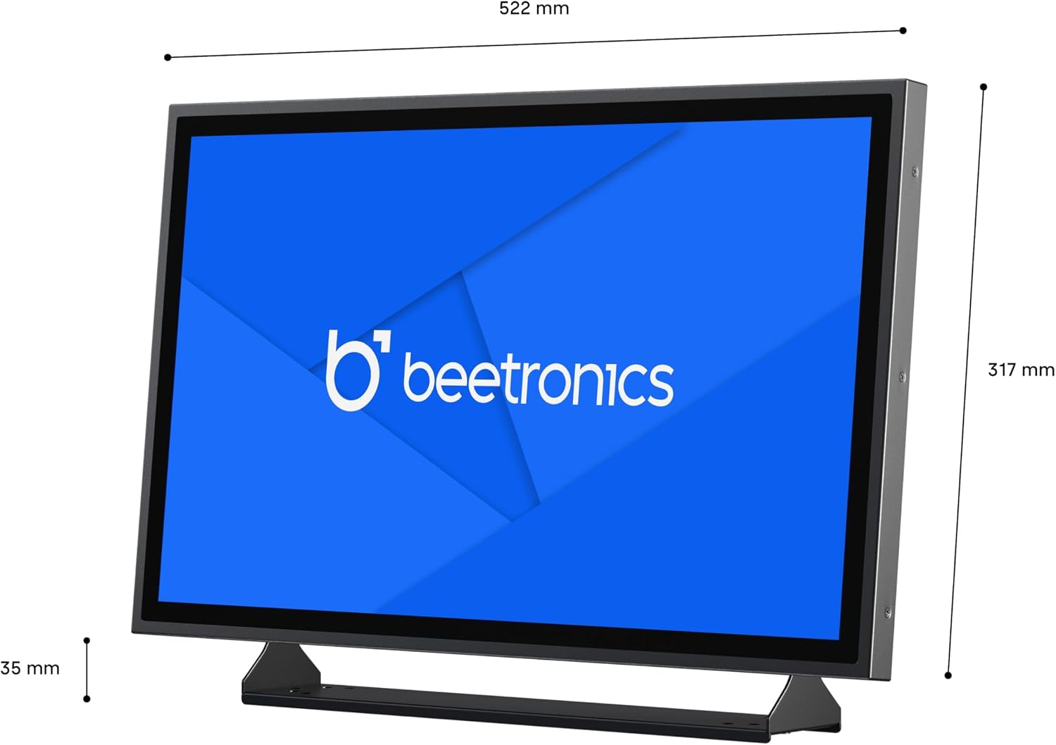 Beetronics 22 Inch Touchscreen Monitor | Full HD 1080p | 22TS7M – Industrial-Grade, Professional 10-Point Multi Touch Display for PC, Mac, Linux – HDMI, DisplayPort, USB-C, VGA Inputs
