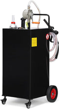 Garvee 50 gal Fuel Caddy with Manual Pump – Heavy Duty Gasoline & Diesel Transfer Tank On 4 Wheels, Spill-Proof Portable Fuel Container for Boat, Truck, Lawn Mower, ATV, Garage & Farm – Black