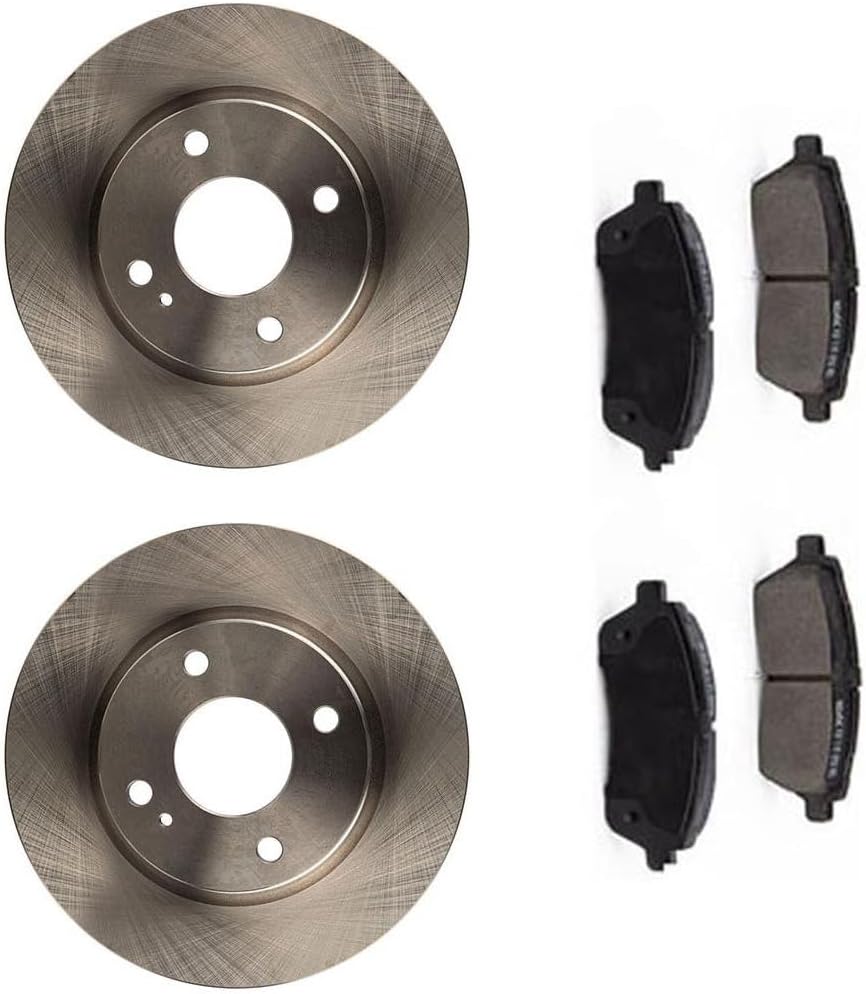 Front Brakes and Rotors Kit Ceramic Brake Pads and Rotors for Ford Fiesta 2011 2012 2013 2014 2015 2016 2017 2018 2019 1.6L l4, for Ford Fiesta 2014 2015 2016 2017 1.0L l3