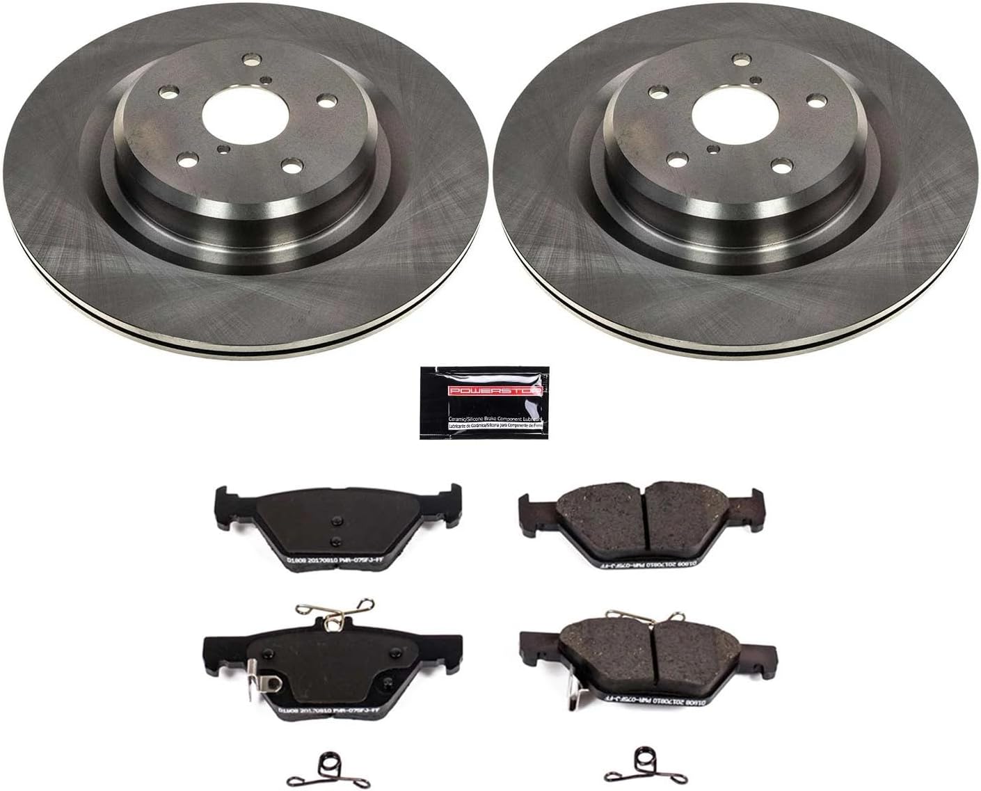 PowerStop Rear Brake Kit for Subaru Ascent 2019-20 - Z17 Ceramic Brake Pads & Disc Rotors Replacement, KOE8493