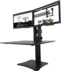 Victor High Rise Collection Dual Monitor Sit-Stand Standing Desk Converter, 28' by 23' by 15.5', Black
