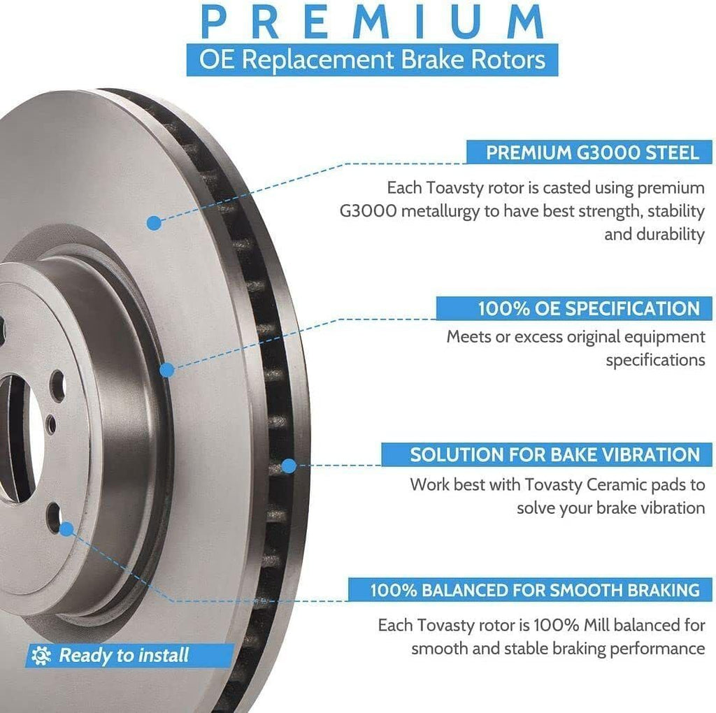 Brake Kit Replacement for Front Disc Rotors Brake Pads for Chevy Silverado 1500 Tahoe Sierra 1500 Yukon