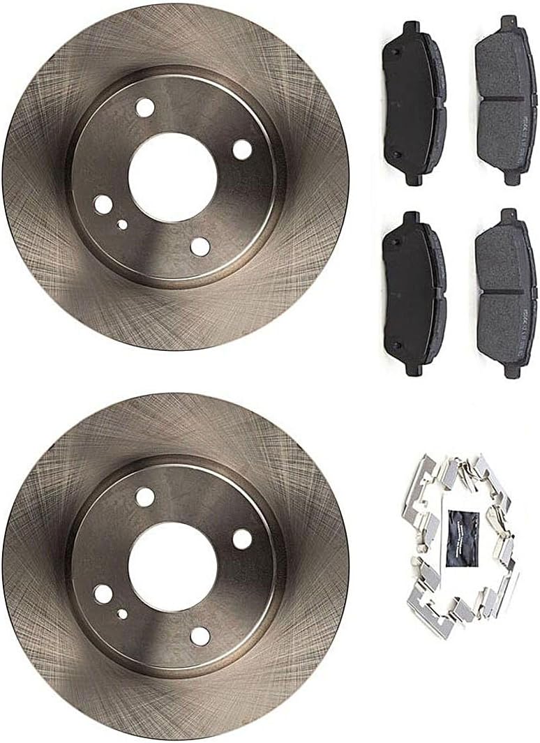Front Brakes and Rotors Kit Ceramic Brake Pads and Rotors for Ford Fiesta 2014 2015 2016 2017 1.0L l3, for Ford Fiesta 2011 2012 2013 2014 2015 2016 2017 2018 2019 1.6L l4