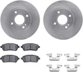 Dynamic Friction Company Front Brake Kit Fits 2011-2013 Ford Fiesta USA/CANADA; 2014-2019 Ford Fiesta USA/CANADA Rear Drum S, SE, Titanium| 5000 Advanced Pads, Blank Rotors| Hardware| 10.2' Front