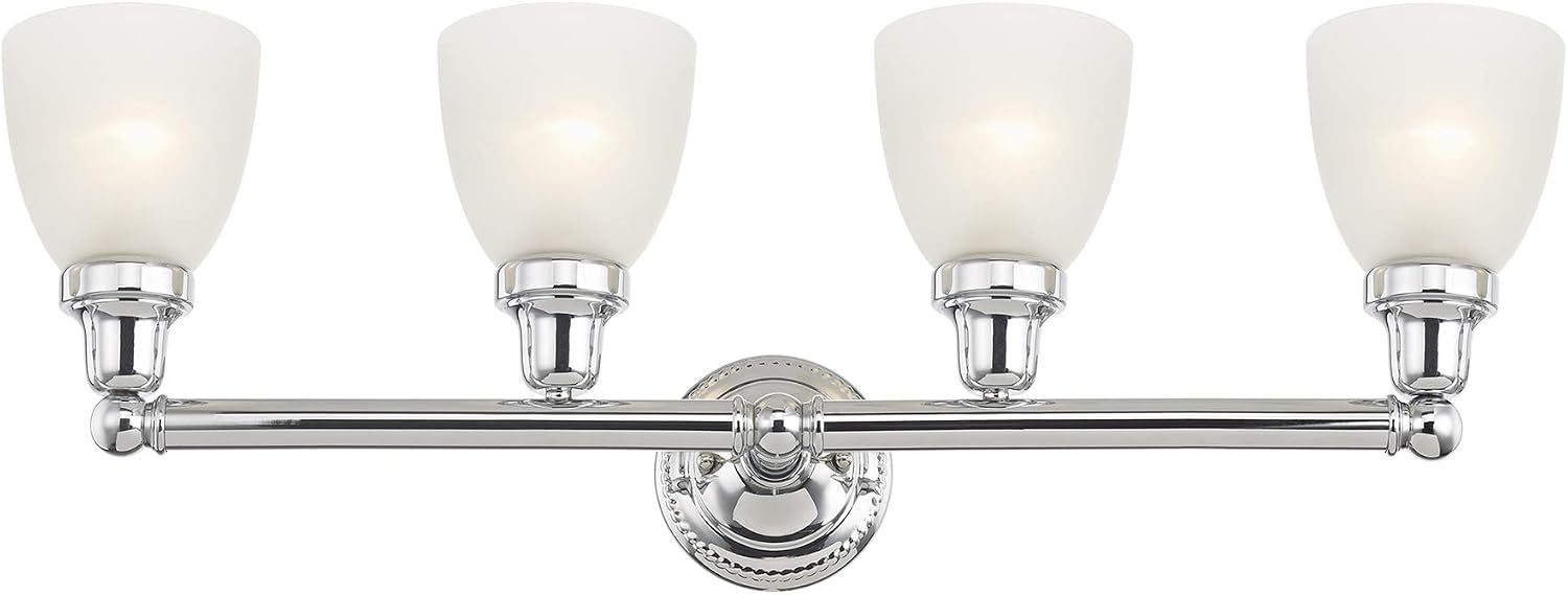 Livex Lighting 1024-05 Classic 4-Light Bath Light, Chrome