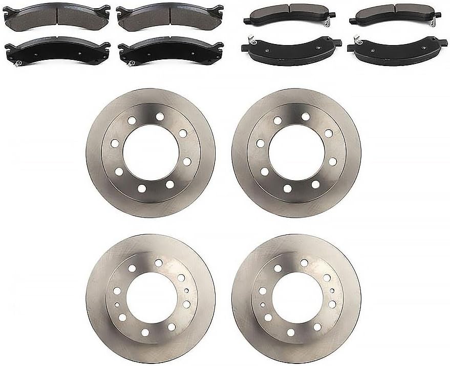 Front & Rear Brake Kit for Chevrolet Silverado 3500 2001-2007 for Chevy Silverado 3500 2001-2007 for Chevrolet Silverado 3500 Classic 2007-2007 6PCS Semi-metallic Brakes Pads Rlimerance