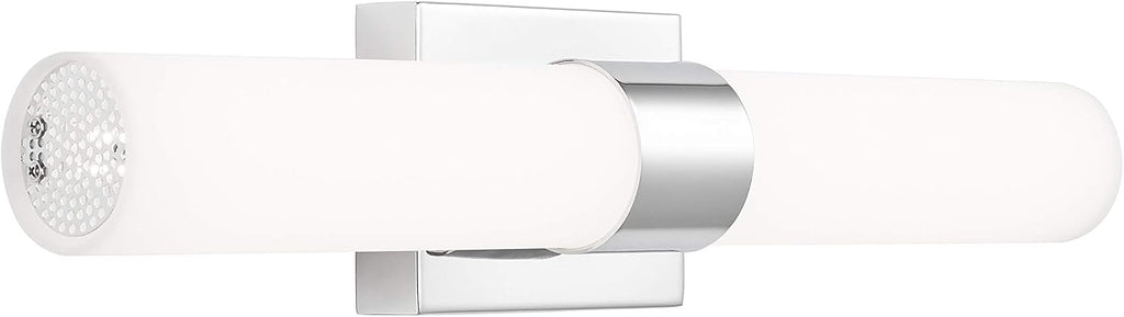 Linea di Liara Perpetua Modern LED Bathroom Vanity Light Bar 22 Inch Chrome Bathroom Light Fixtures Over Mirror and Over Sink, Dimmable White Frosted Glass Shade, UL Listed