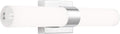 Linea di Liara Perpetua Modern LED Bathroom Vanity Light Bar 22 Inch Chrome Bathroom Light Fixtures Over Mirror and Over Sink, Dimmable White Frosted Glass Shade, UL Listed