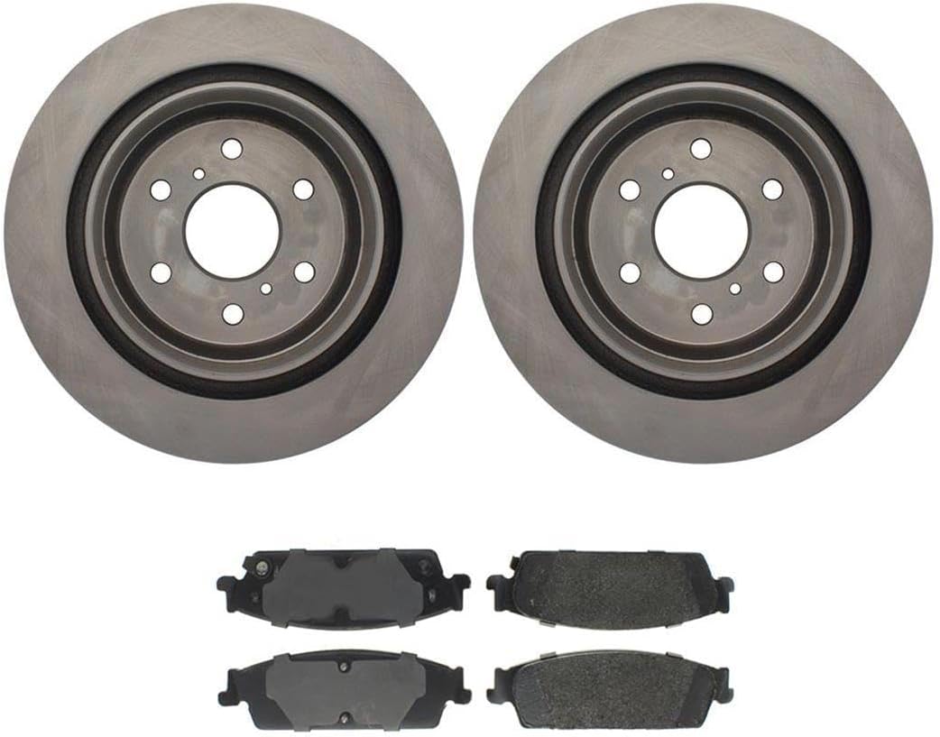 Brake Pads and Rotors Kit - Rear Brakes and Rotors, Replacement Brake Kit fits Chevrolet Avalanche 2007-2013 fits Chevy Avalanche 2007-2013 fits Chevrolet Silverado 1500 2007-2013