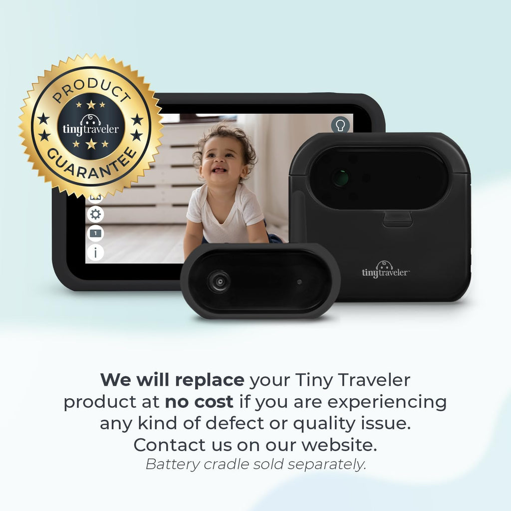 Tiny Traveler Add-On Ai Baby Car Camera – 1080P HD, Night Vision, 1000Ft Long Range, Night Light, Lullabies, Easy Install for Twins, 2 Kids, or Pets (Monitor Not Included)