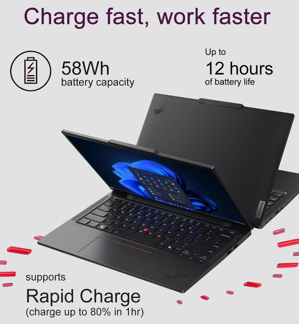 Lenovo ThinkPad T14s Gen 5 Business AI PC Laptop (14' FHD+, Intel 12-Core Ultra 5 135U (> i7-1355U), 32GB DDR5 RAM, 1TB SSD), 2x Thunderbolt 4, Fingerprint, Backlit, 5MP RGB IR Webcam, Win 11 Pro