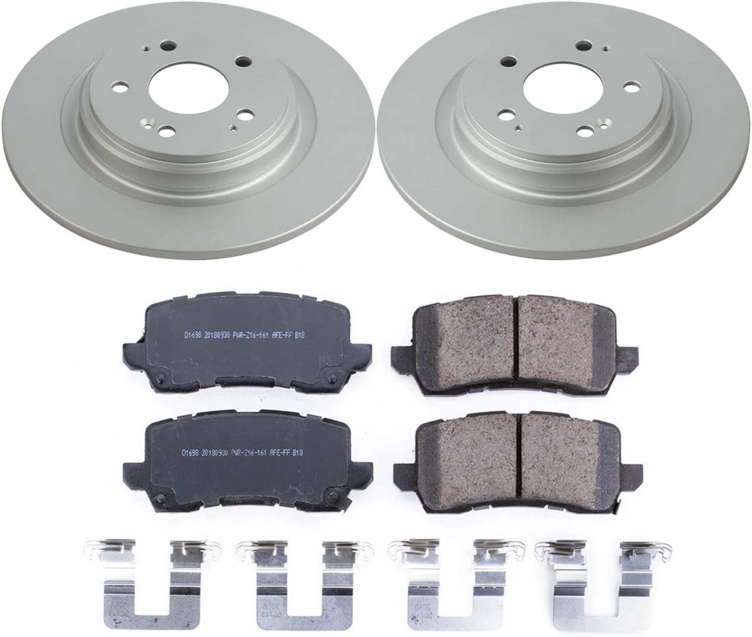PowerStop Rear Brake Kit for Acura MDX 2017-20 - Fully-Coated Disc Rotors with Z17 Ceramic Brake Pads Replacement, CRK7901