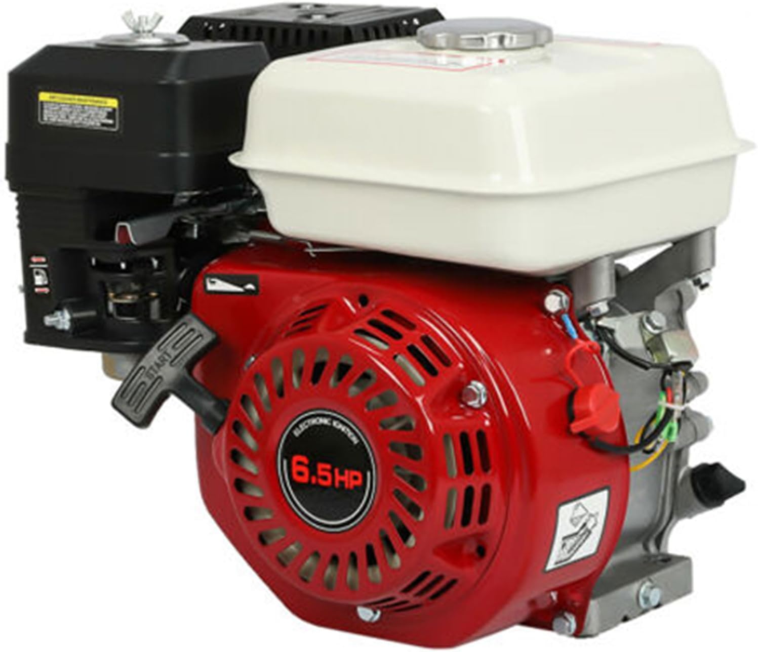 6.5HP 4 Stroke Gasoline Engine OHV Air Cooled Single Cylinder Pull Start Motor 4.8kW, 160CC Gas Engine Motor for Honda GX160 OHV Pull Start Compressor Scarifier, Lawnmower, Threshers, Smoothens