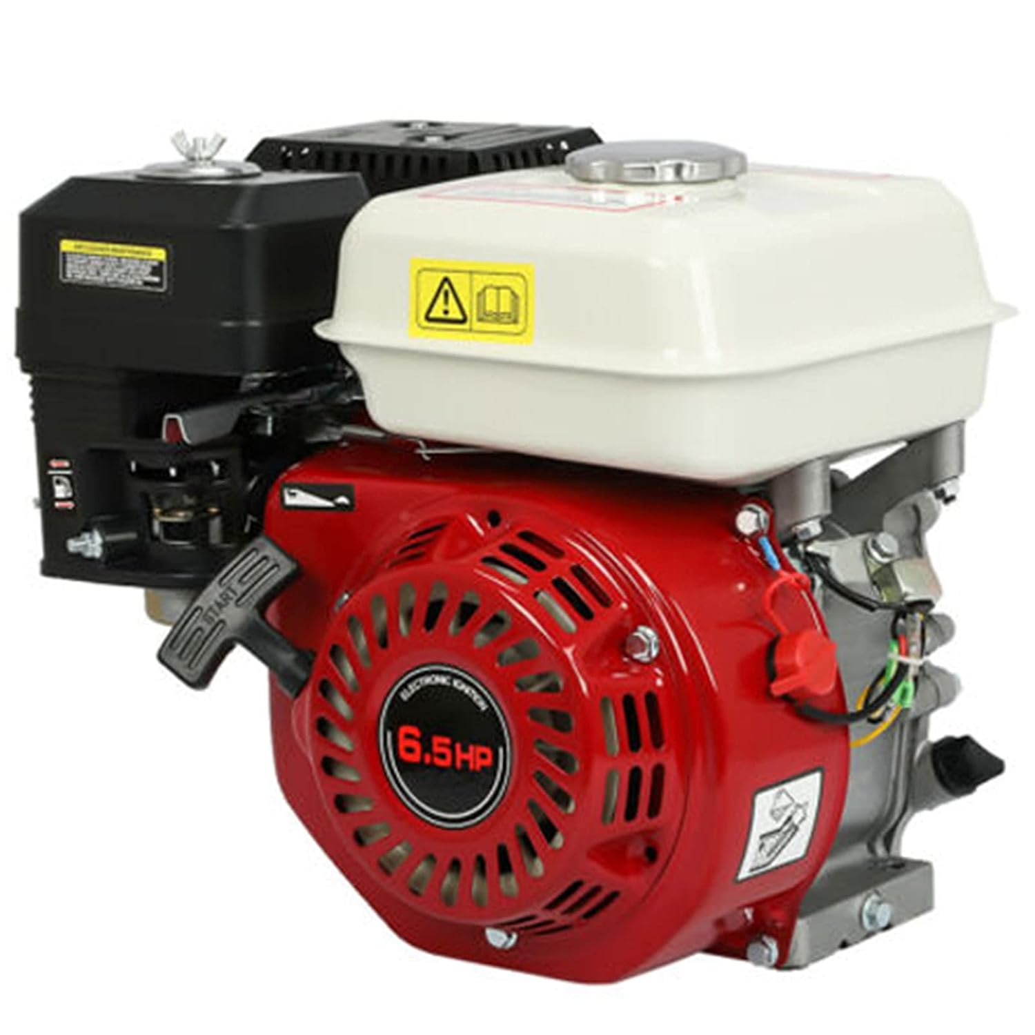 6.5HP 160CC Gas Engine Replaces, 4 Stroke Pull Start Petrol Engine, OHV Air Cooled Shaft Pullstart, Motor Power 3600RPM for Honda GX160, Lawnmower, Log Splitters, Chipper