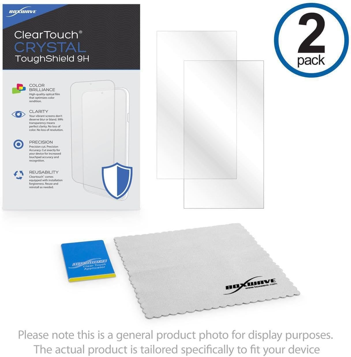 BoxWave Screen Protector Compatible with Apple Studio Display (27 in) - ClearTouch Crystal ToughShield 9H (2-Pack), Clear 9H Tough Flexible Film Screen Protector