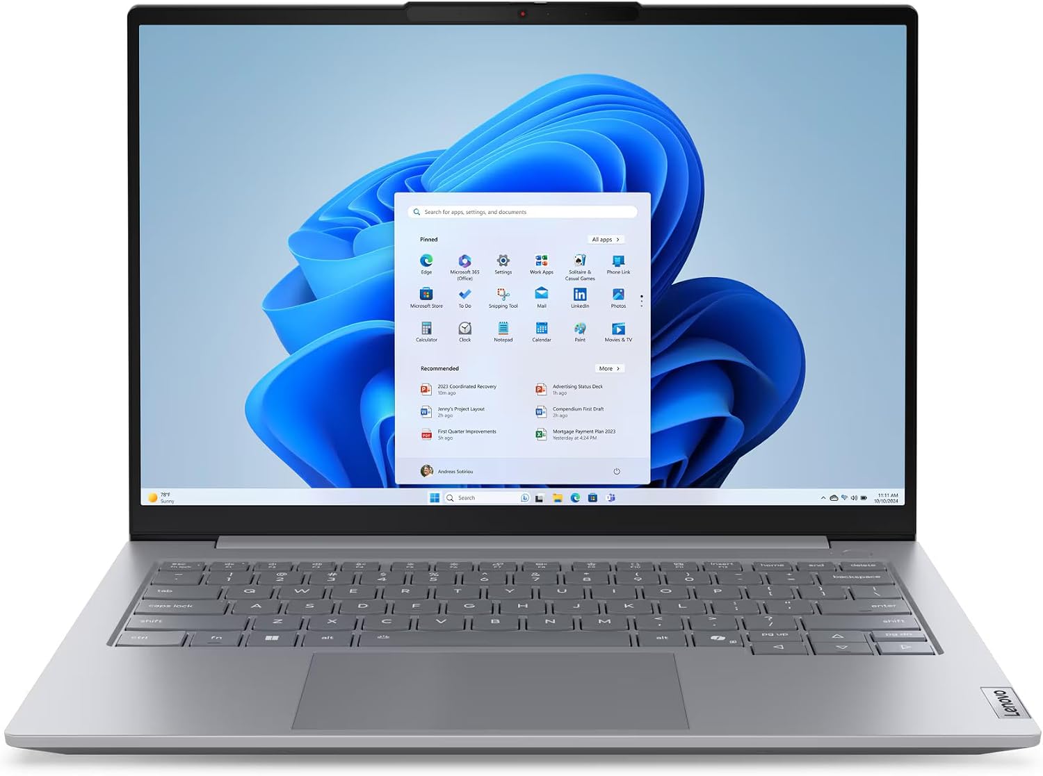 Lenovo ThinkBook 14 G8 Laptop 2025 14' WUXGA 1920 x 1200 Touchscreen, Intel Core 7 240H, 10-core, Intel Graphics, 32GB DDR5, 1TB SSD, Backlit KB, FP, Wi-Fi 6, Bluetooth 5.2, Windows 11 Pro