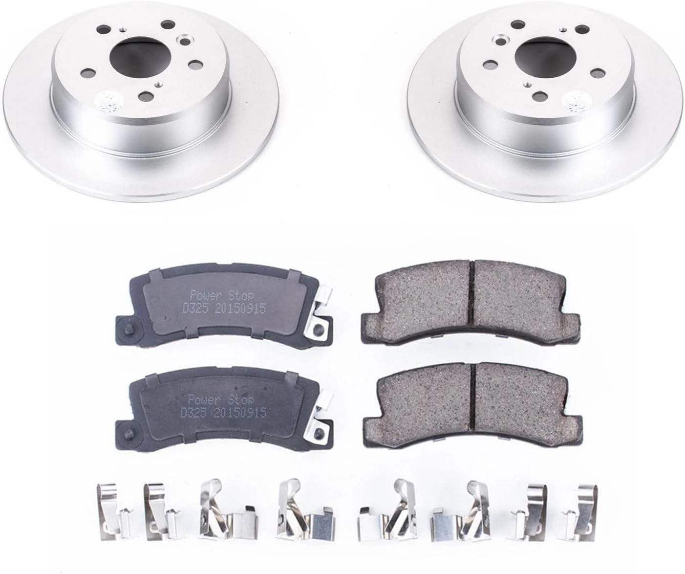 PowerStop Rear Brake Kit for Lexus RX300 1999-03 - Fully-Coated Disc Rotors with Z17 Ceramic Brake Pads Replacement, CRK6784