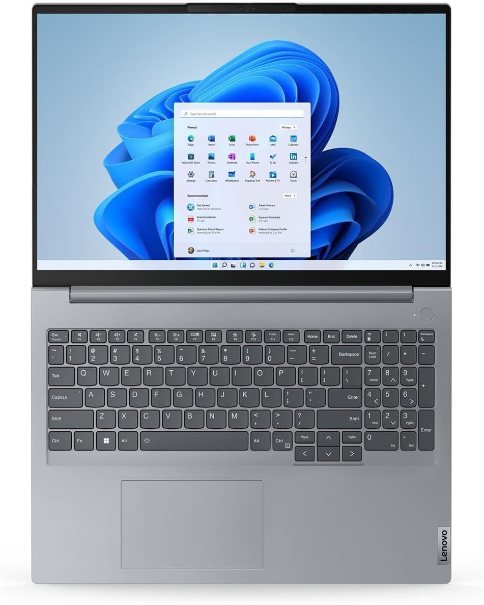 Lenovo ThinkBook 16 G7 IML 2025 Laptop, 16-Core Intel Core Ultra 7 155H, 16' WQXGA IPS Display, Intel Graphics, 24GB DDR5 2TB SSD, Backlit Keyboard, Thunderbolt 4, Wi-Fi 6, Win11 Pro