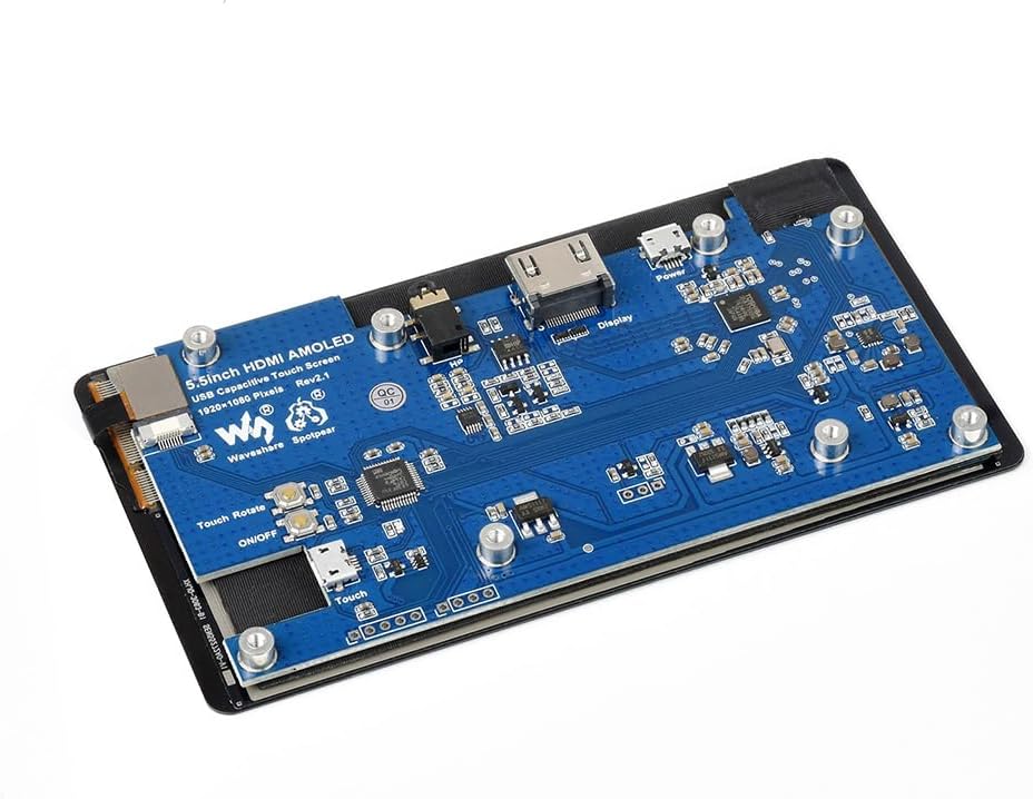 5.5inch 1080×1920 HDMI Capacitive Touch AMOLED Display for Raspberry Pi 4B/3B+/3A/Zero/Zero W/WH/Zero 2W CM3+/4 Jetson Nano/Windows 11/10/8.1/8/7 (5.5inch HDMI AMOLED)