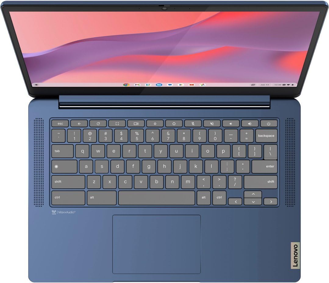 Lenovo Slim 3 Chromebook Laptop for Business Student, 14'' FHD Touchscreen, 8-Core MediaTek Kompanio 520 Processor, 4GB RAM, 64GB eMMC, 128GB Micro SD Card, Wi-Fi6, Bluetooth, Chrome OS