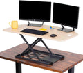 X-Elite Pro 40' Corner Standing Desk Converter with Pneumatic Lift | Adjustable Sit to Stand Riser, L-Shaped Desks & Cubicles | Fully Assembled Computer Workstation (American Maple)