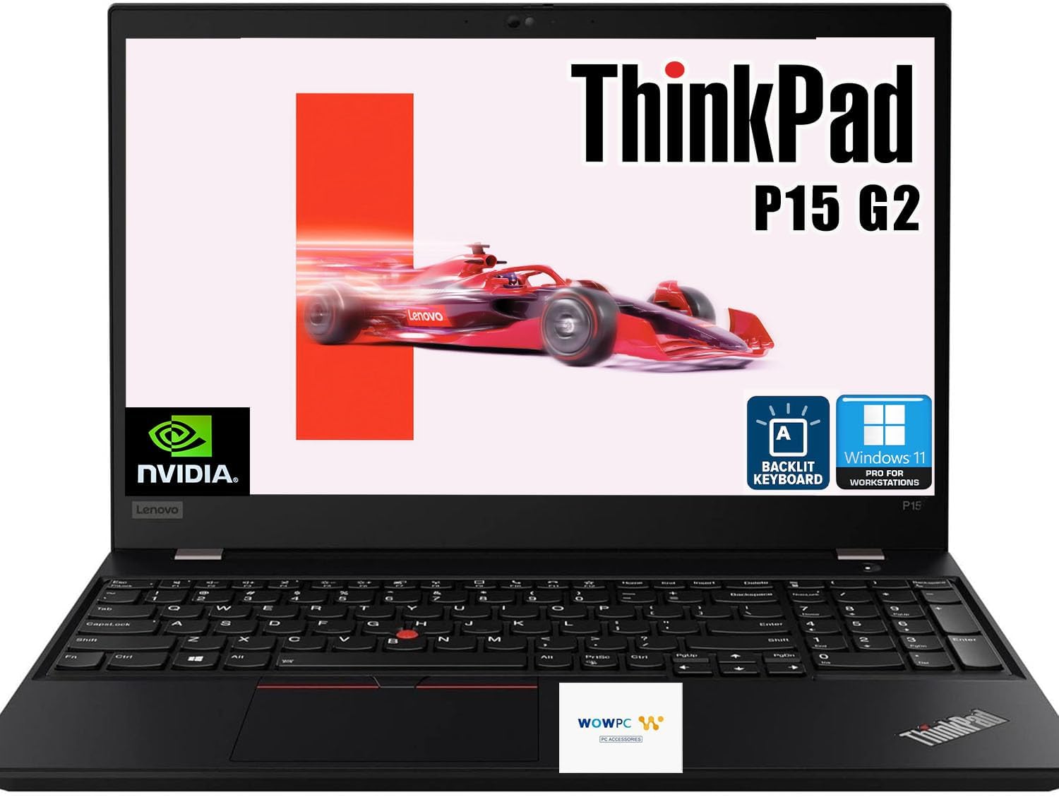 Lenovo ThinkPad P15 G2 Professional Mobile Workstation Laptop | Intel Core i7-11800H | NVIDIA T1200 Dedicated Graphics | 15.6' FHD IPS | 64GB RAM | 2TB PCIe SSD | Windows 11 Pro | WOWPC USB