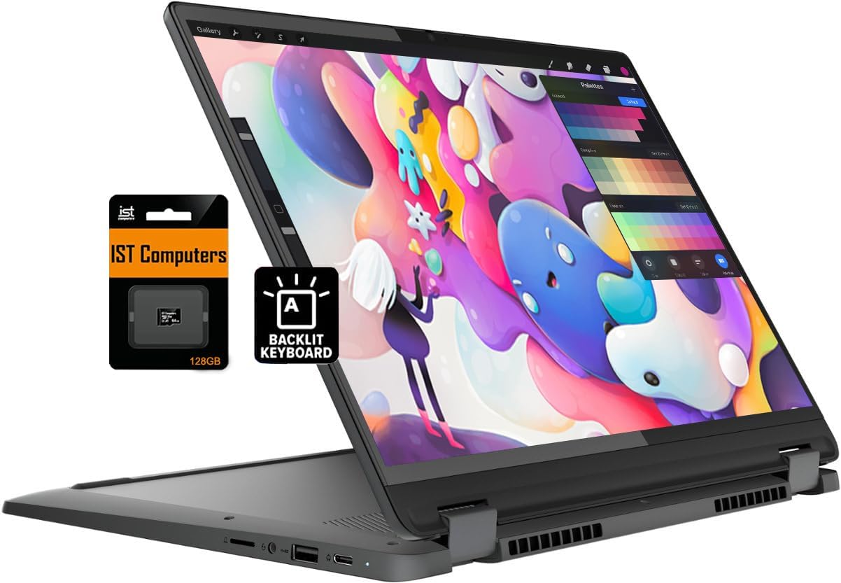 Lenovo IdeaPad Flex 5i Chromebook Plus 14' FHD+ 2-in-1 Touchscreen Laptop (Intel Core i3-1315U, 8GB RAM, 256GB Storage), FHD Webcam, Backlit, Chrome OS (Renewed)