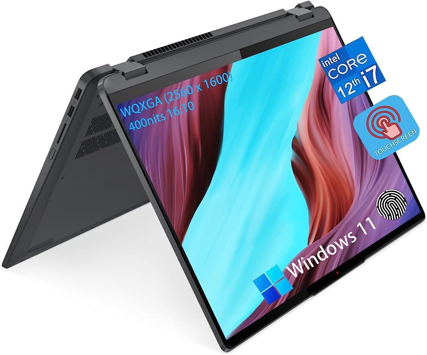 2023 Lenovo IdeaPad Flex 5 2-in-1 Laptop, 16' 2.5K WQXGA Touchscreen Display, Intel Core i7-1255U Processor, 16GB DDR4 RAM, 2TB SSD SSD, Intel Iris Xe Graphics, Webcam, Wi-Fi 6, Windows 11 Home