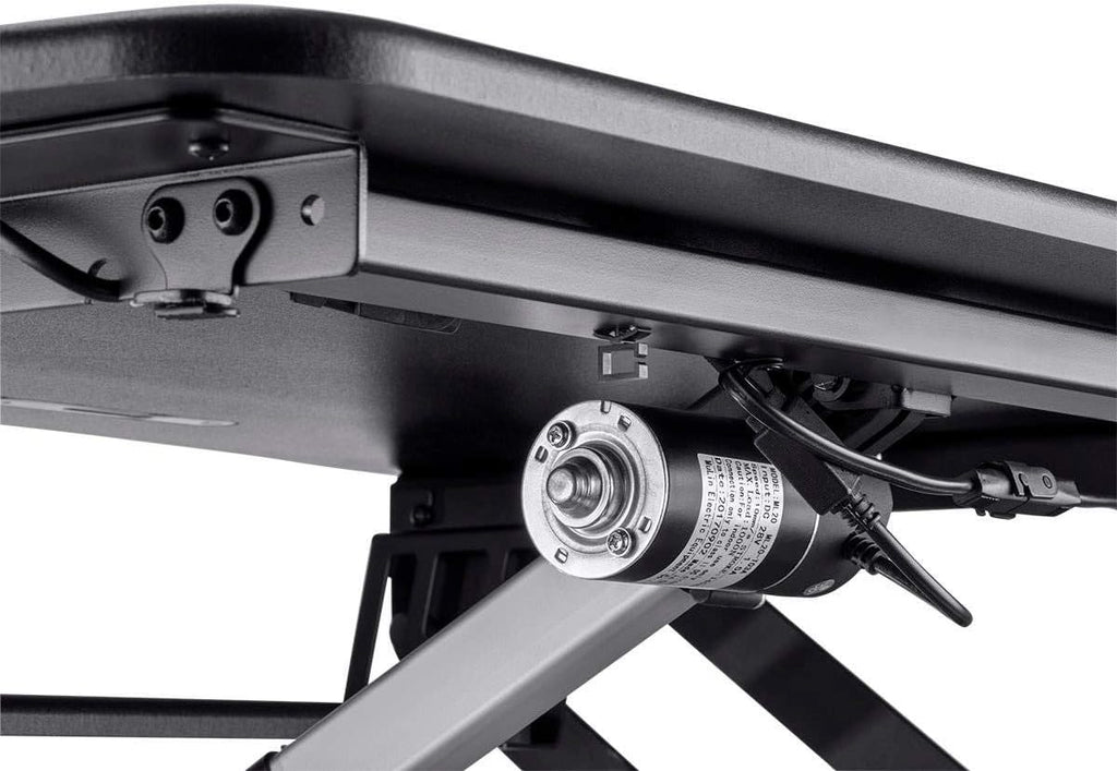 Monoprice Electric Sit-Stand Riser Desk Converter - Height Adjustable 5.9'-18.9', Black - Workstream Collection
