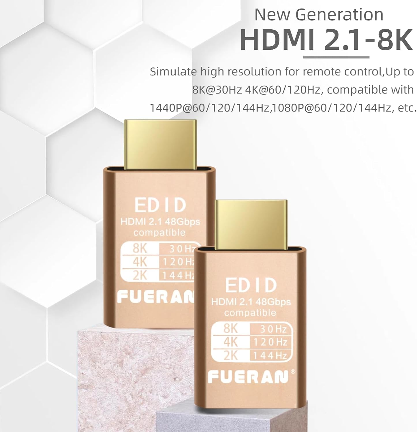 8K 30Hz HDMI Dummy Plug 4K EDID Emulator Virtual Monitor, Headless Display Adapter,Supports up to 4k@120Hz,1440/1080@144Hz hdmi Fake emulators(8K-30Hz-10Pack)