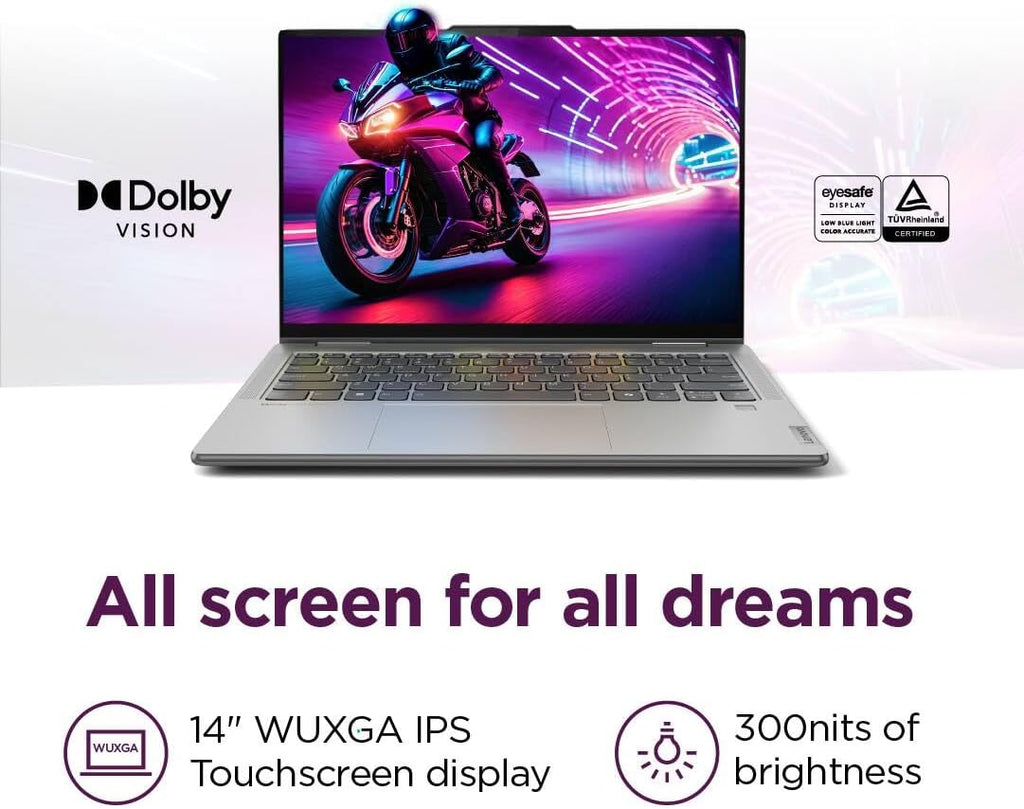 Lenovo - Yoga 7 2-in-1 14' 2K Touchscreen Laptop - AMD Ryzen 7 8840HS with 16GB Memory - 1 TB SSD - Artic Grey