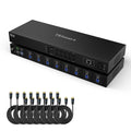 TESmart USB 3.0 HDMI KVM Switch 8 Port 4K@60Hz, 8X1 Rackmount KVM Enterprise-Grade EDID Emulator | Hotkey Switch | RS232 | LAN Port | IR Remote | IP Control | Auto Scan | with 8 Pcs 5ft KVM Cable