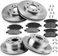 Front and Rear for Chevy Tahoe Brake Kit, for Chevy Avalanche Silverado Suburban, GMC Sierra Yukon XL, Cadillac Escalade ESV EXT Brakes Rotors Ceramic Pads Replacement 55133 1194 55097 1363