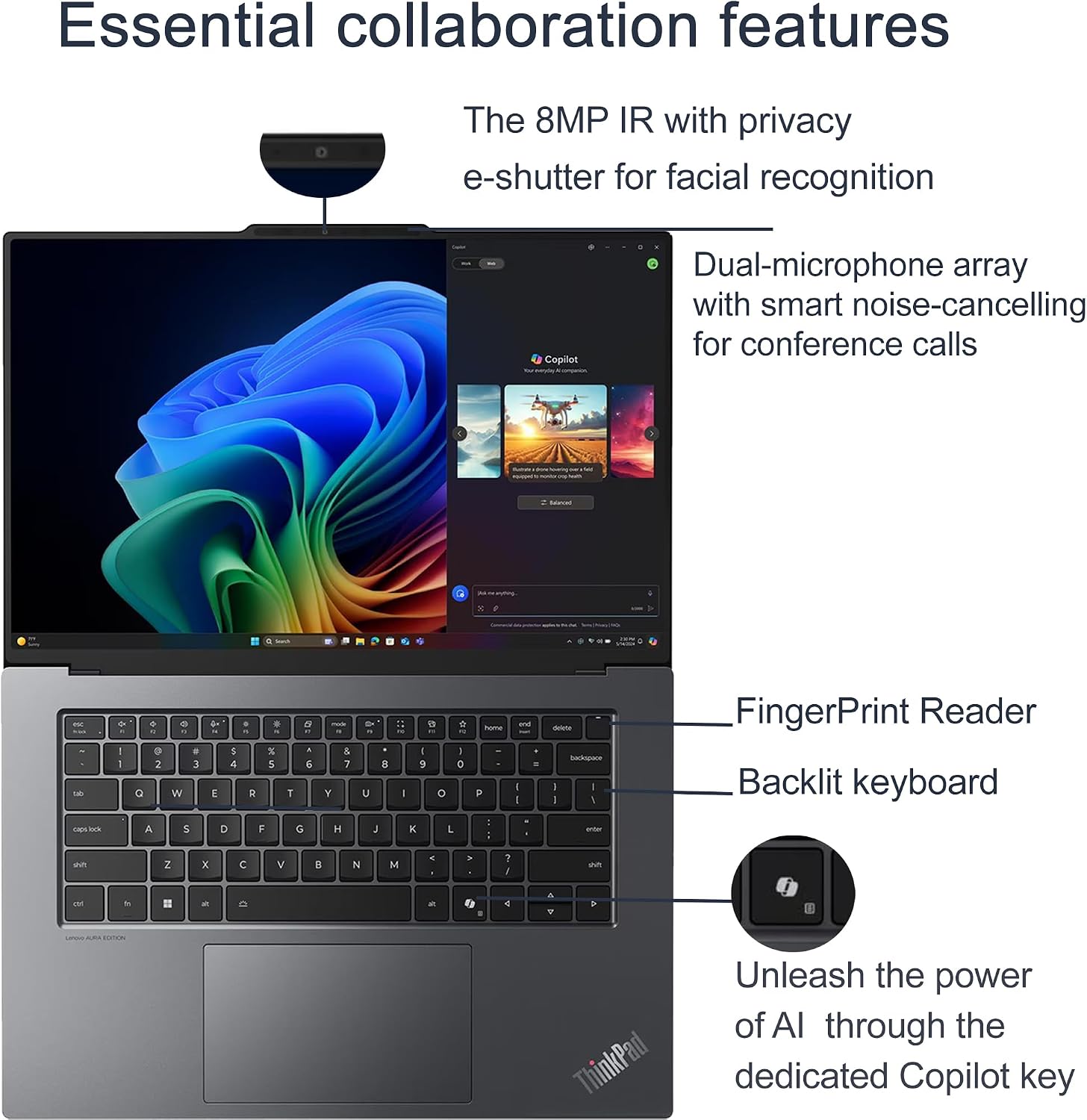 Lenovo ThinkPad X9 15 Aura Edition Business AI Laptop (15.3' 2.8K OLED Touchscreen, Intel Core Ultra 7 258V, 32GB DDR5, 1TB SSD), Ultrathin, Copilot+ PC, Backlit, Win 11 Pro, Grey (Next Gen X1 carbon)