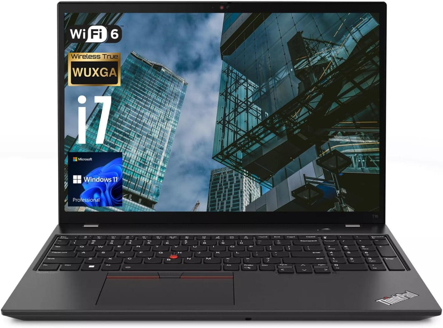 Lenovo ThinkPad T16 16' i7 Business Laptop, FHD+ Display, i7-1355U, 32GB DDR5 RAM, 1TB SSD, SD Card Reader, 1 Yr Warranty, RJ-45, Wi-Fi 6, Windows 11 Pro, Black