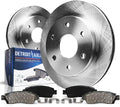 Detroit Axle - Front Brake Kit for GMC Acadia Limited Buick Enclave Chevrolet Traverse Saturn Outlook Disc Brake Rotors Ceramic Brakes Pads Replacement : 12.8' inch Brake Rotors