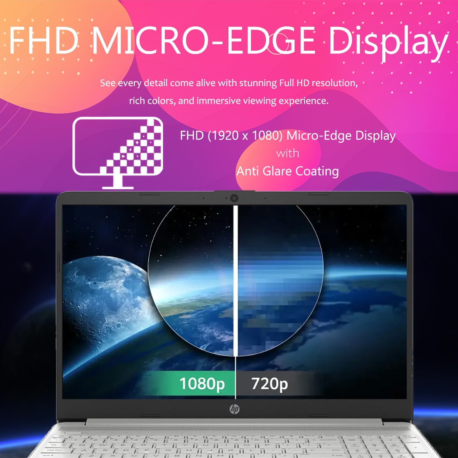 HP 15 Laptop for School, Work & Home • 15.6' FHD 1080p IPS Display • Powerful Intel Processor • 16GB RAM • 256GB SSD • Microsoft Office • Copilot AI • Windows 11 Pro • SD Card Reader • HDMI