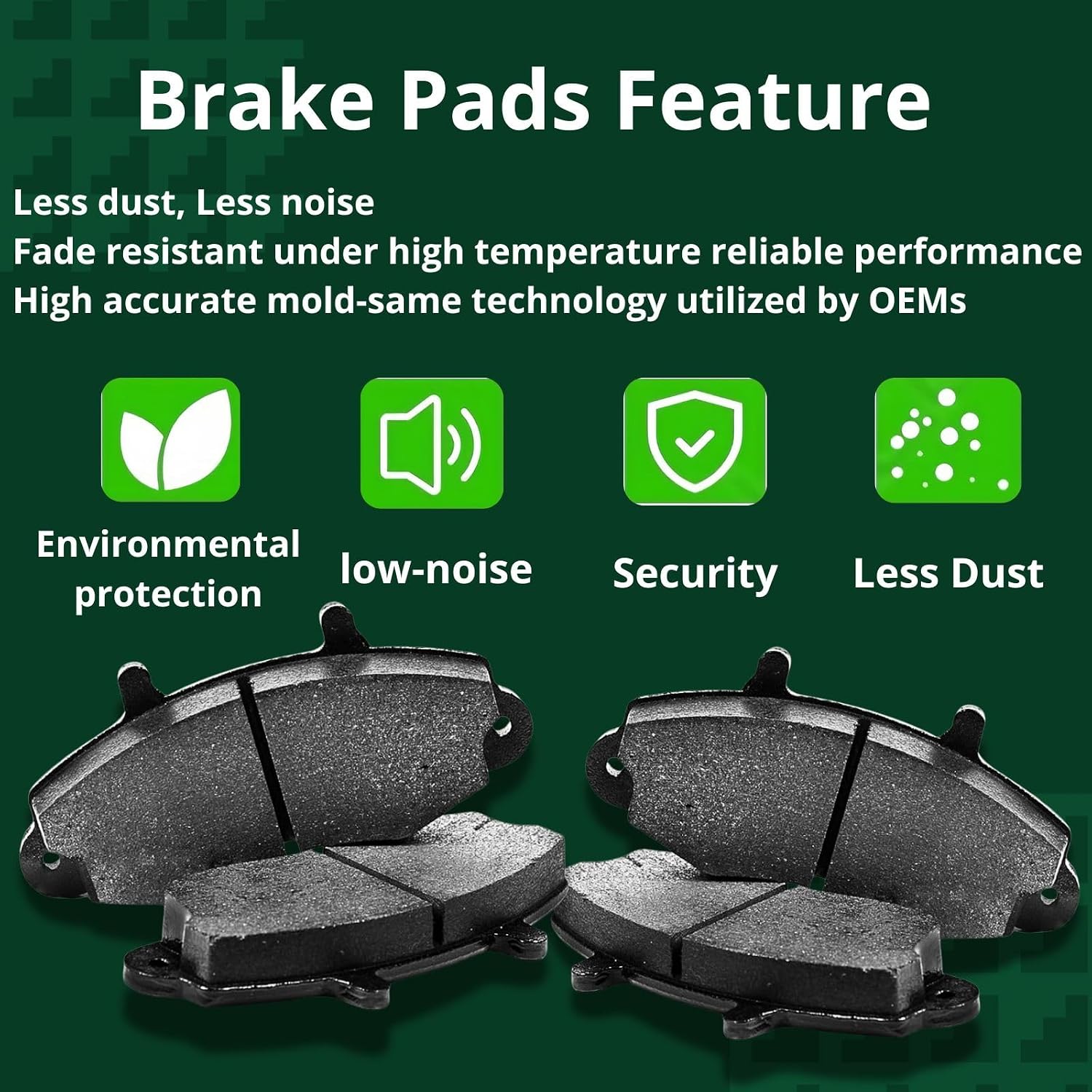 Brake Kit 6pcs Ceramic Front Brake Pads and Rotors 10.16inch(258mm) fits Ford Fiesta 1.6L 2011 2012 2013 2014 2015 2016 2017 2018 2019, fits Ford Fiesta 1.0L 2014 2015 2016 2017