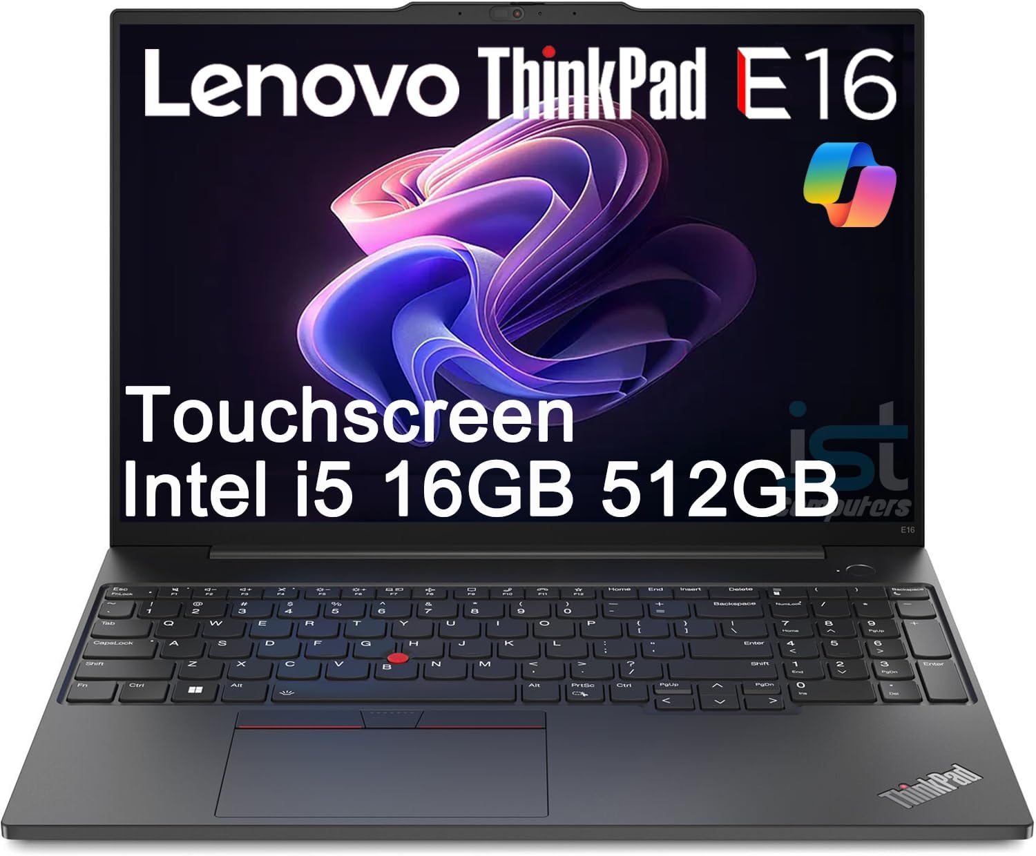 Lenovo ThinkPad E16 Business Laptop (16' FHD+ Touchscreen, Intel 10-Core i5-1335U, 16GB RAM, 512GB SSD), Fingerprint, Backlit Keyboard, FHD Webcam, Thunderbolt 4, Ethernet, Wi-Fi 6, Win 11 Pro, Black