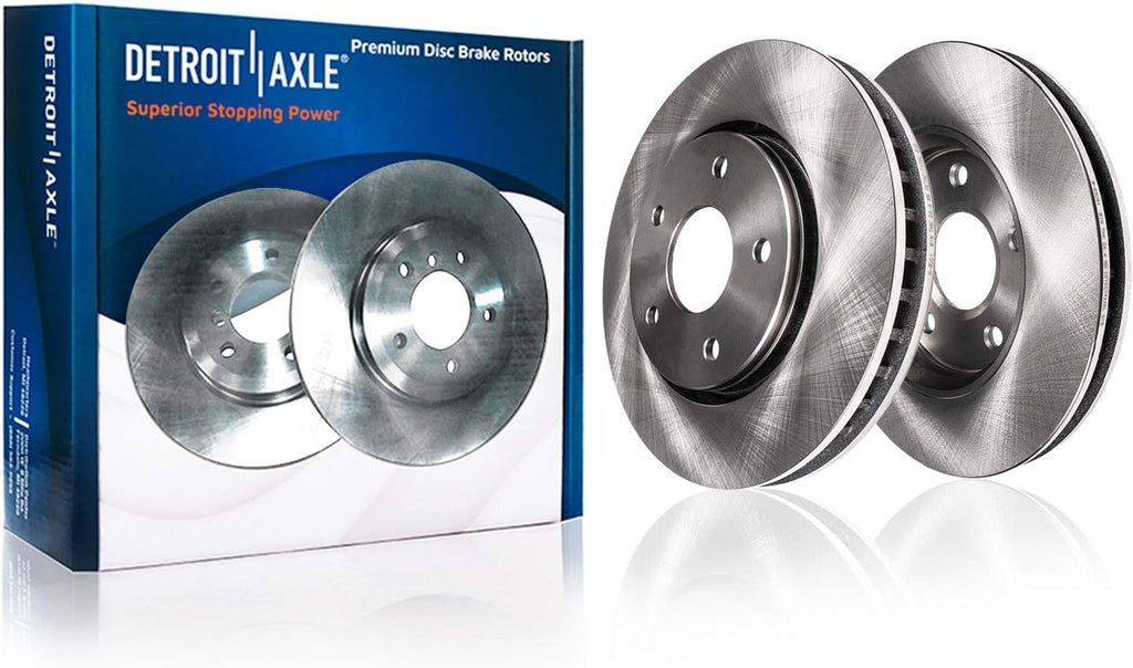 Detroit Axle - Front Brake Kit for Mazda 2007-2015 CX-9 Replacement 2008 2009 2010 2011 2012 2013 2014 Disc Brakes Rotors Ceramic Brake Pads