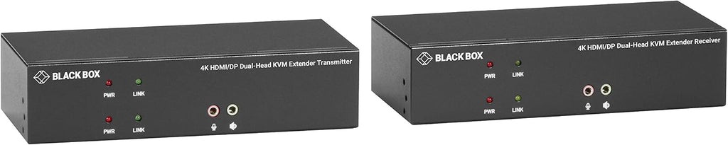 Black Box KVM Extender Over CATx - 4K, Dual-Head, HDMI/Displayport