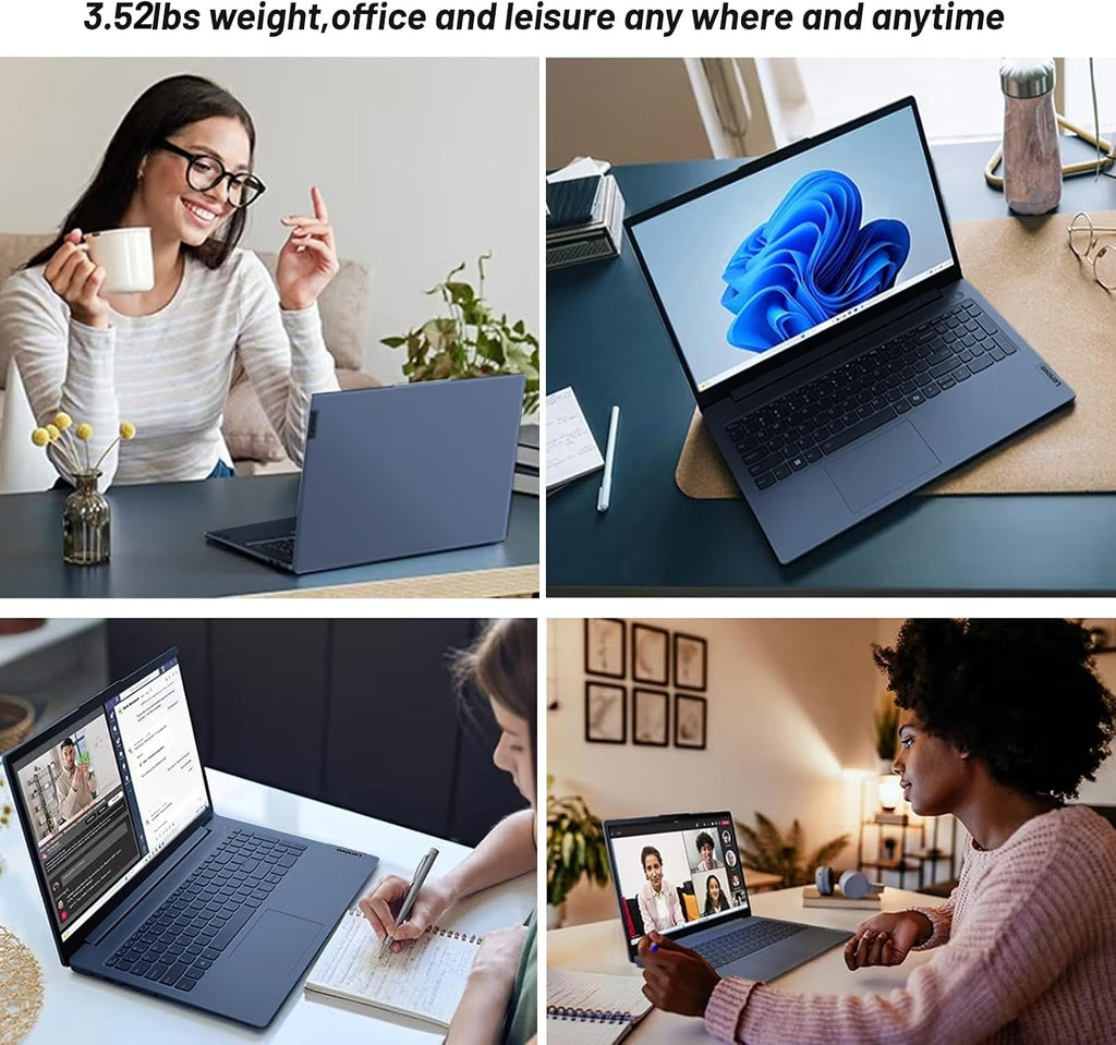 Lenovo Ideapad 3 15.6' Touchscreen Laptop, AMD Ryzen 5 7530U(Beats i7-9850H), 15.6'' FHD Touch Display, 8GB RAM, 1TB SSD M.2 PCIe, Wi-Fi 6, Backlit Keyboard, Windows 11 Pro, Abyss Blue