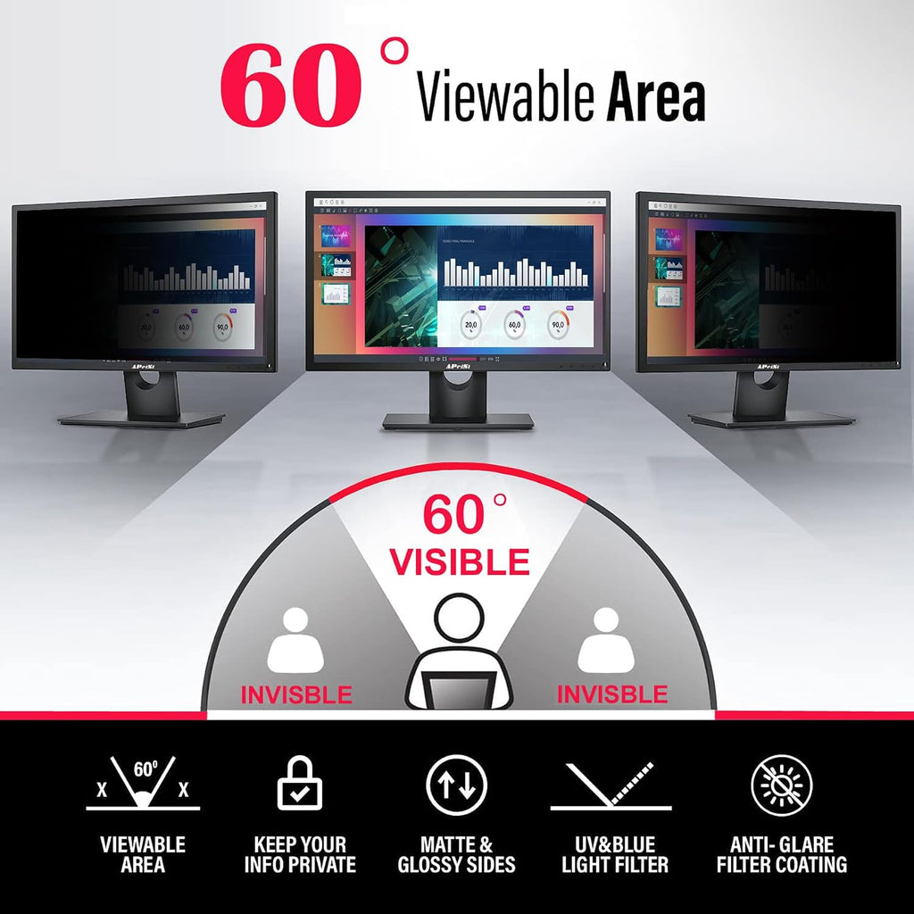 38 Inch Privacy Screen Filter for 21:9 Ultrawide Curved Monitor | Privacy Shield | Anti-Glare | Anti-Blue light Protector | Anti Spy | Computer Security Private Filter