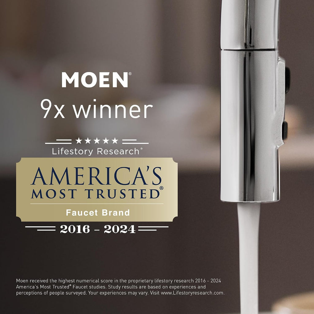 Moen YB2864CH Eva 4-Light Dual-Mount Bath Bathroom Vanity Fixture with Frosted Glass, Chrome