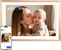 ARZOPA D10 Metal Digital Picture Frame Free Cloud Storage No Subscription 10.1' HD Anti-Glare Touchscreen Load Photos & Videos from Phone Ideal for Thoughtful Gifting Exquisite - Champagne Gold