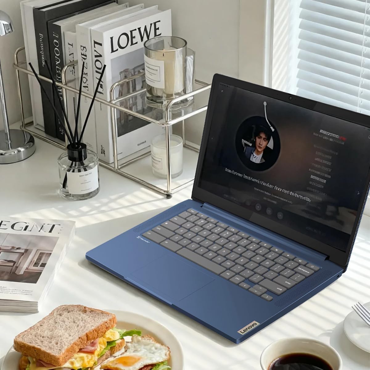 Lenovo IdeaPad Slim 3 Chromebook Laptop, 14'' FHD Touchscreen, 4GB RAM, 64GB eMMC + 256GB Micro SD, MediaTek Kompanio 520, Lightweight Chromebook for Business & Students, w/Accessories